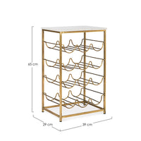 Tavolino Porta Bottiglie Marmo Argentato Moderno da Interno - SILHOUETTE