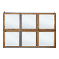 Set 2 Specchi Legno Trasparente Rustico da Parete 92x52 cm - SCOTT