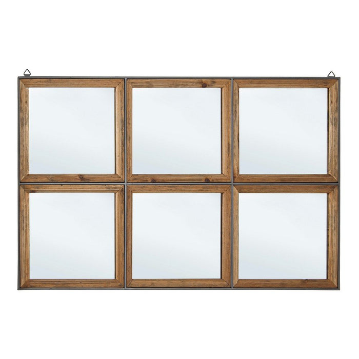 Set 2 Specchi Legno Trasparente Rustico da Parete 92x52 cm - SCOTT