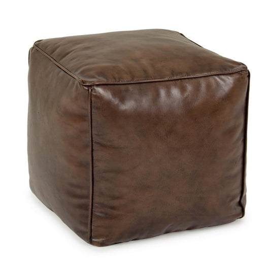 Pouf Marrone Stile Moderno da Interno 40x40 cm - SAVANNAH