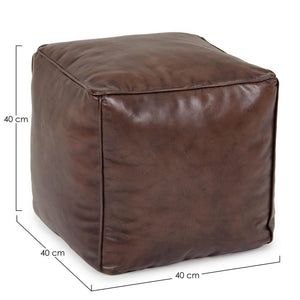 Pouf Marrone Stile Moderno da Interno 40x40 cm - SAVANNAH