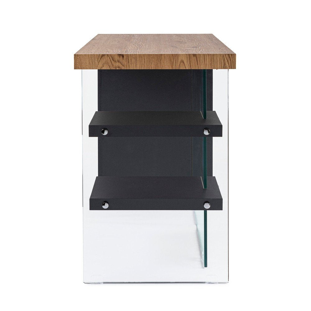 Scrivania Legno Nero Industriale da Interno 120x50 - SARA