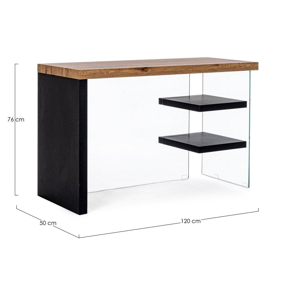 Scrivania Legno Nero Industriale da Interno 120x50 - SARA