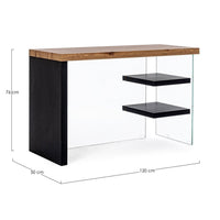 Scrivania Legno Nero Industriale da Interno 120x50 - SARA