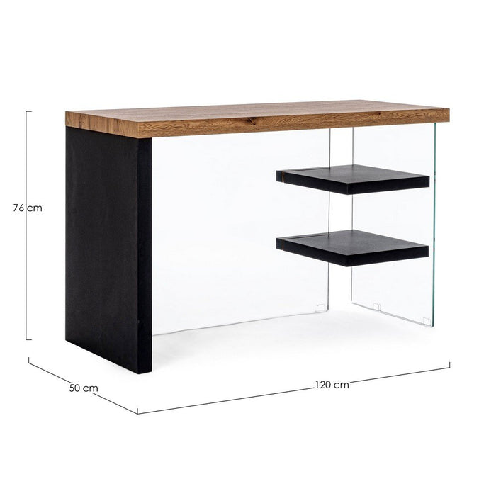 Scrivania Legno Nero Industriale da Interno 120x50 - SARA