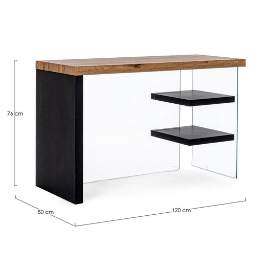 Scrivania Legno Nero Industriale da Interno 120x50 - SARA