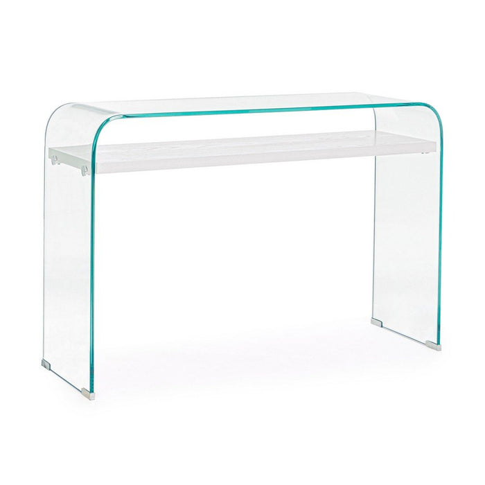 Consolle 2 Piani Legno Bianco Moderna da Interno 110x35 - SARA