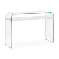 Consolle 2 Piani Legno Bianco Moderna da Interno 110x35 - SARA