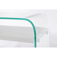 Consolle 2 Piani Legno Bianco Moderna da Interno 110x35 - SARA