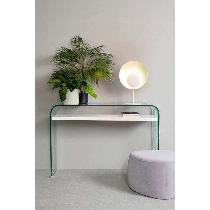 Consolle 2 Piani Legno Bianco Moderna da Interno 110x35 - SARA