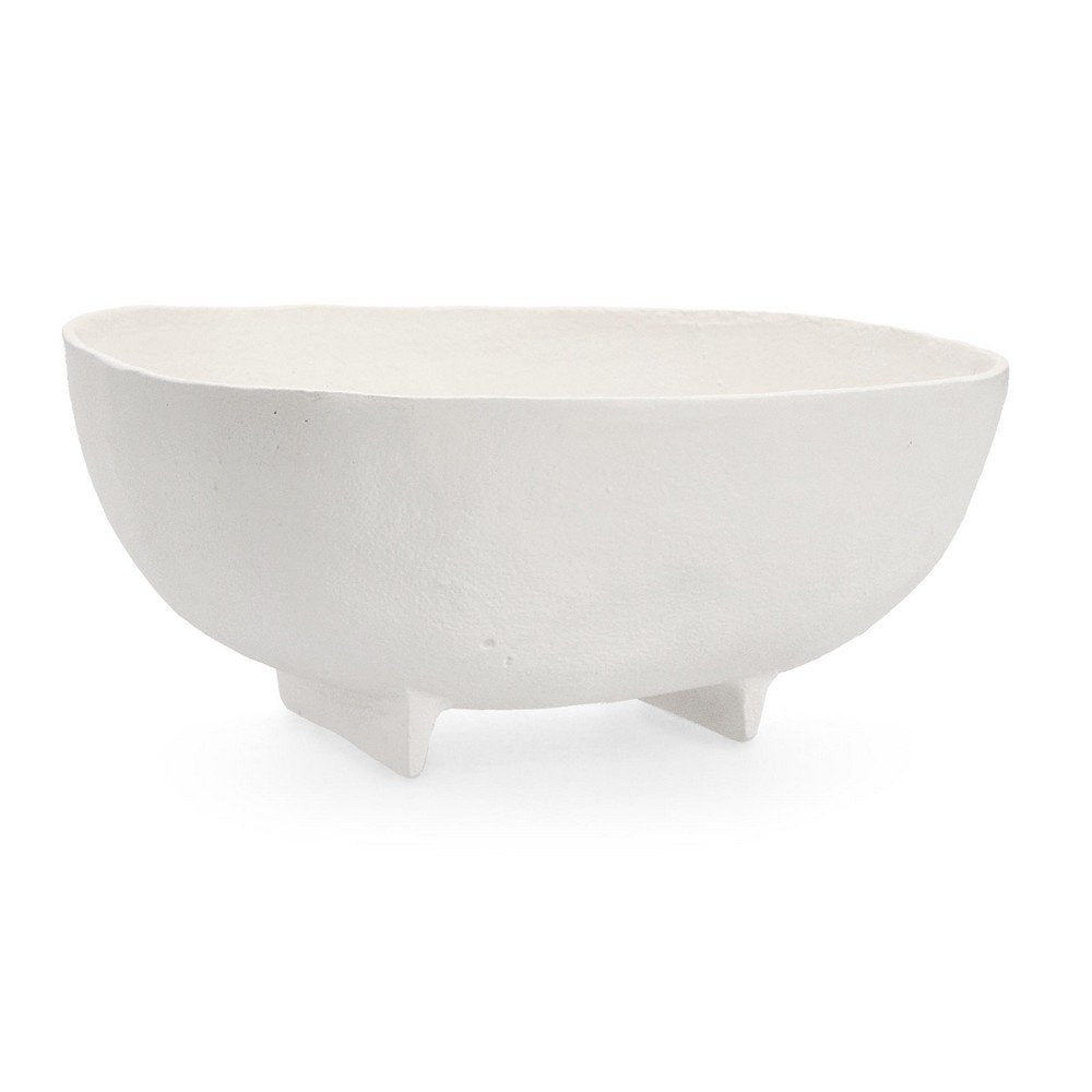 Ciotola Decorativa Bianco Stile Moderno da Interno 16,5x17 - SAKI