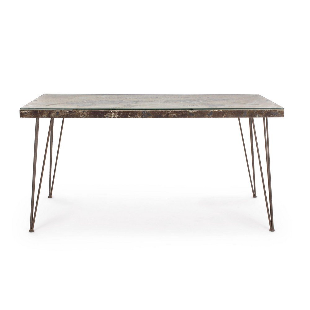 Tavolo Legno Grigio Industriale da Interno 160x90 - RYDER