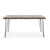 Tavolo Legno Grigio Industriale da Interno 160x90 - RYDER