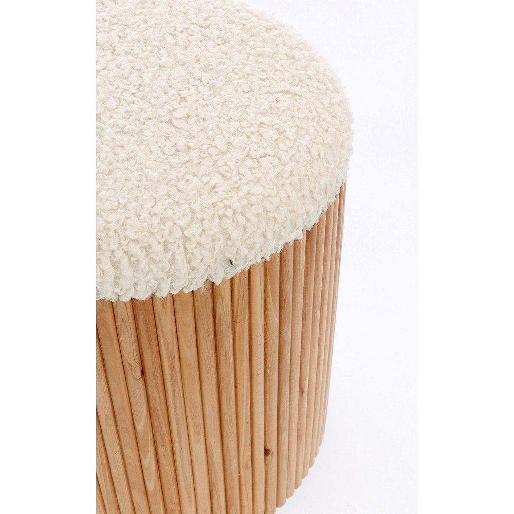 Pouf Contenitore Legno Marrone Stile Naturale da Interno - RYAN