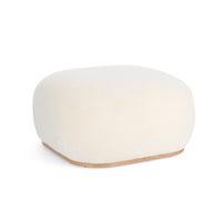 Pouf in Tessuto Bianco Moderno da Interno - RYAN