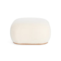 Pouf in Tessuto Bianco Moderno da Interno - RYAN