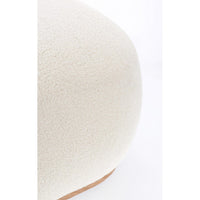 Pouf in Tessuto Bianco Moderno da Interno - RYAN