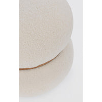 Pouf in Tessuto Bianco Moderno da Interno - RYAN