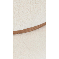 Pouf in Tessuto Bianco Moderno da Interno - RYAN