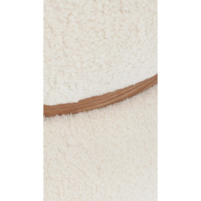 Pouf in Tessuto Bianco Moderno da Interno - RYAN