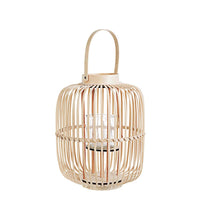 Set 2 Lanterne in Bambù Marrone Boho da Esterno H42,5 - RUSSELL