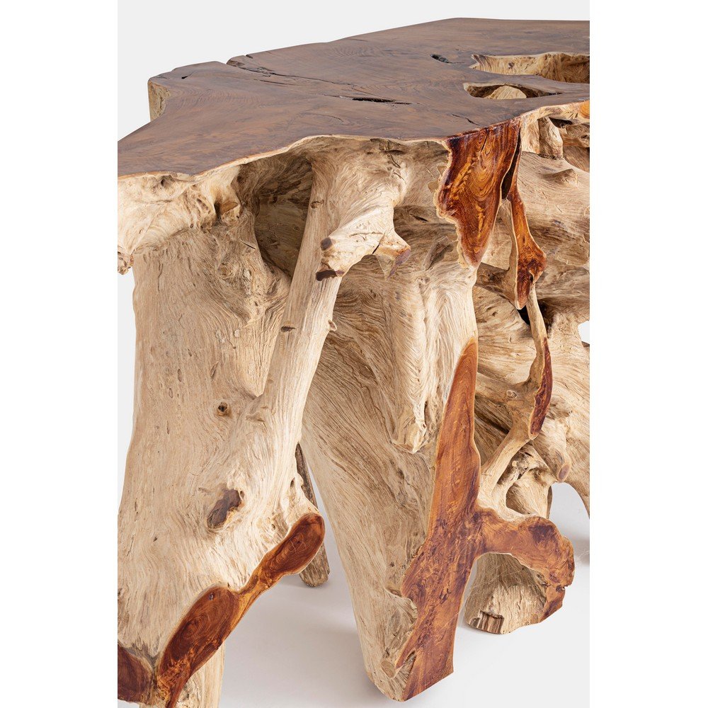 Consolle in Radice di Teak Marrone Rustica da Interno - ROSE