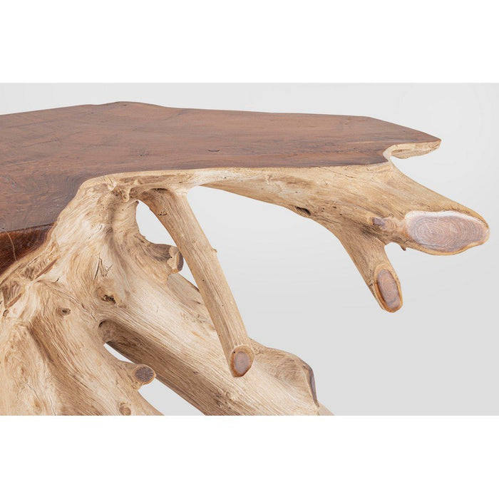 Consolle in Radice di Teak Marrone Rustica da Interno 120x45 - ROSE