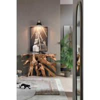 Consolle Radice Teak Marrone Rustica da Interni 120x40 - ROSE
