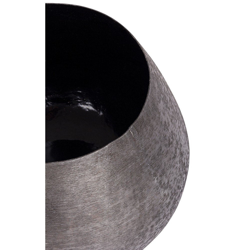 Porta Vaso Metallo Nero Industriale da Interno - ROMAN