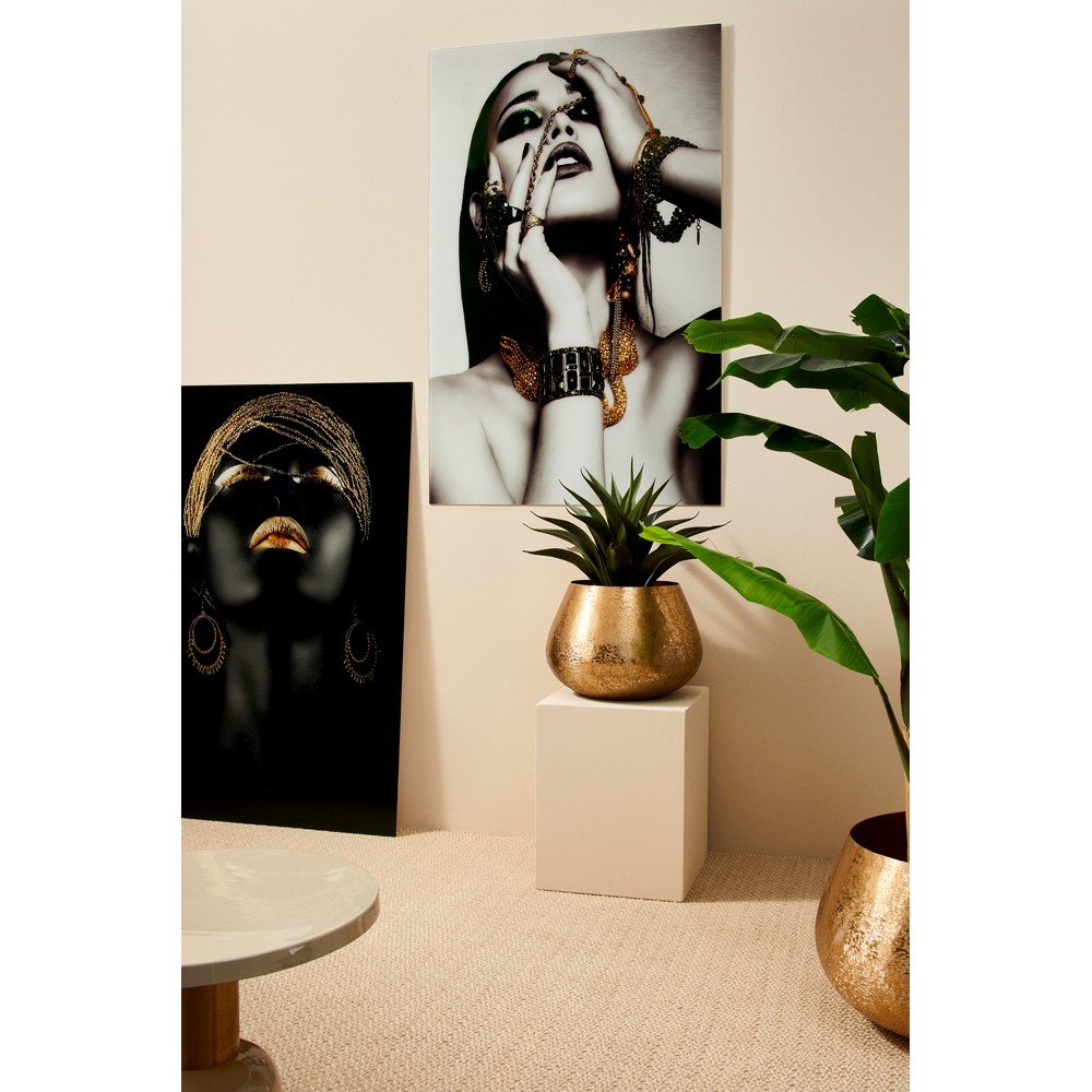 Porta Vaso Metallo Oro Moderno da Interno - ROMAN