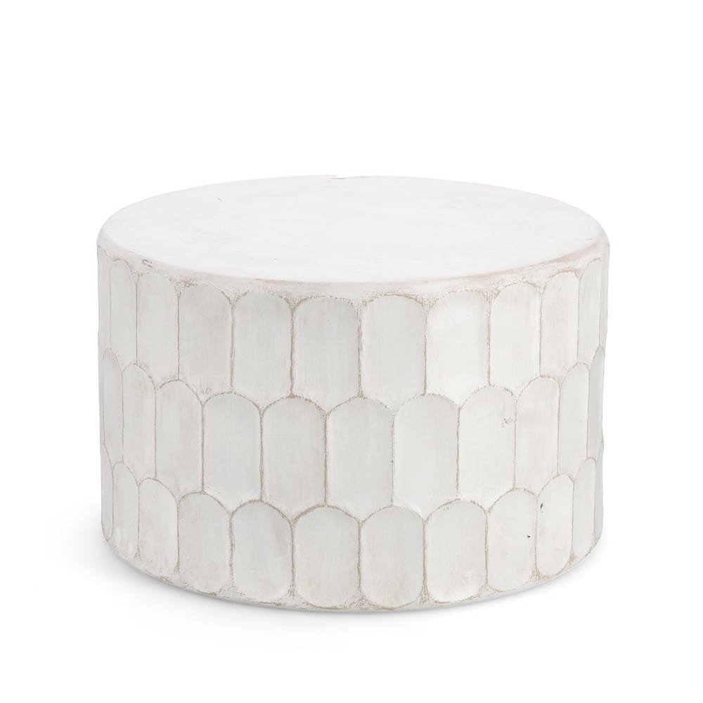 Tavolino Legno Bianco Boho da Interno 66 cm - ROAM