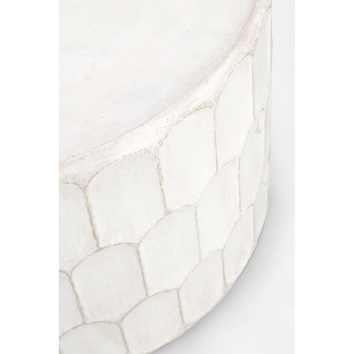 Tavolino Legno Bianco Boho da Interno 66 cm - ROAM