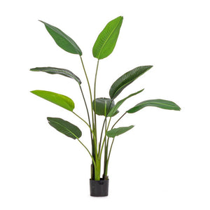 Set 2 Piante Strelitzia Plastica Verde da Interno H150 cm - RIFLETTORE