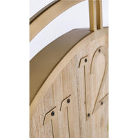 Orologio da Parete Legno e Metallo Dorato Moderno 60 cm - REGALITÀ