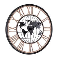 Orologio da Parete Legno Nero Industriale 70 cm - REGALITÀ