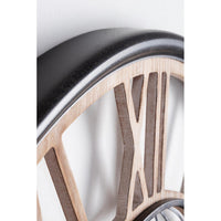 Orologio da Parete Legno Nero Industriale 70 cm - REGALITÀ