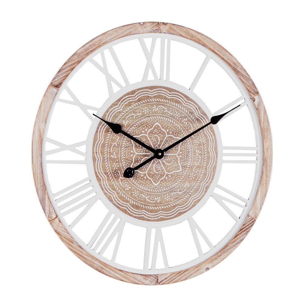Orologio Parete Legno Naturale Boho da Interno 60 cm - REGALITÀ