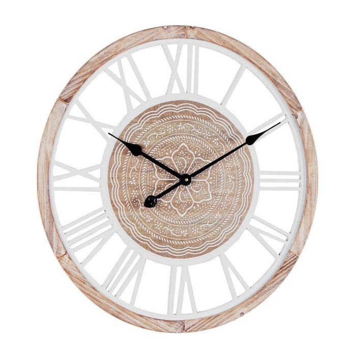Orologio Parete Legno Naturale Boho da Interno 60 cm - REGALITÀ