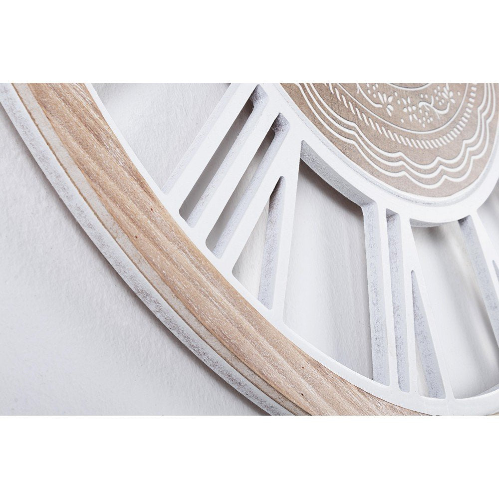 Orologio Parete Legno Naturale Boho da Interno 60 cm - REGALITÀ