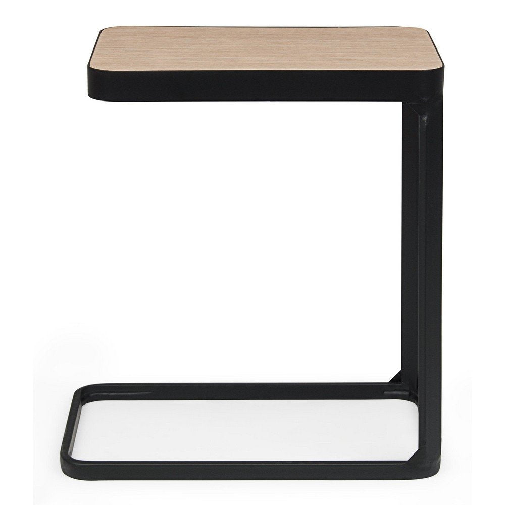 Set 2 Tavolini Legno Nero Industriale da Interno 50x30 - REGAL