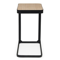 Set 2 Tavolini Legno Nero Industriale da Interno 50x30 - REGAL