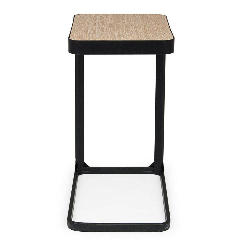 Set 2 Tavolini Legno Nero Industriale da Interno 50x30 - REGAL