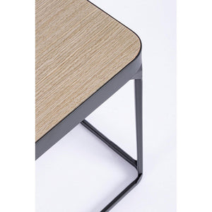 Set 2 Tavolini Legno Nero Industriale da Interno 50x30 - REGAL