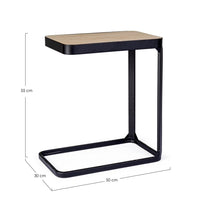 Set 2 Tavolini Legno Nero Industriale da Interno 50x30 - REGAL