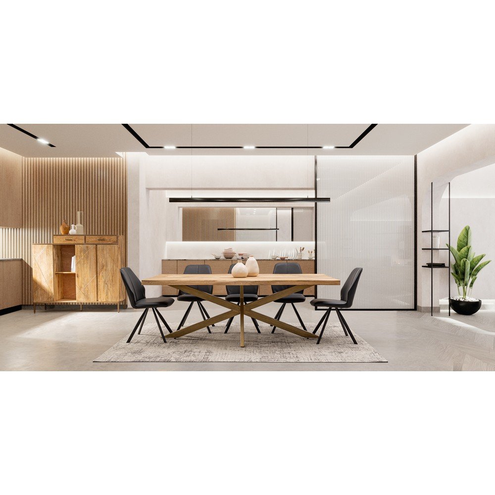 Tappeto Tessuto Argentato Moderno da Interno 200x290 - REED