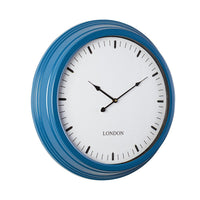 Orologio da Parete Metallo Blu Moderno 58,5 cm - RADIOSO Colore: Blu