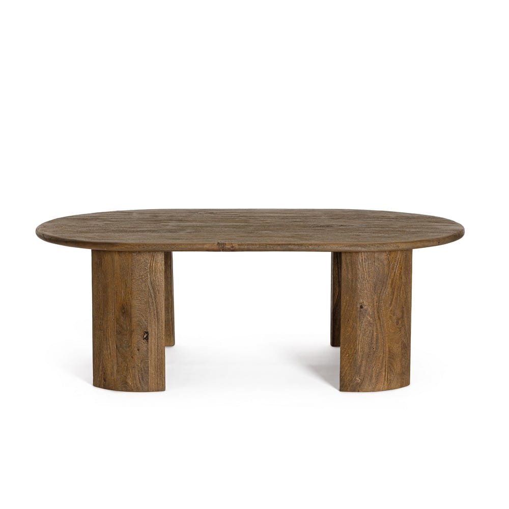 Tavolino Ovale Legno Marrone Rustico da Interni 130x80 - PHOENIX