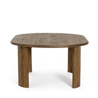 Tavolino Ovale Legno Marrone Rustico da Interni 130x80 - PHOENIX