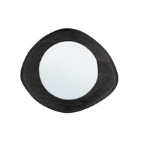 Specchio Legno Marrone Moderno da Parete - PAULINA Dimensione: 50x44, Colore: Nero