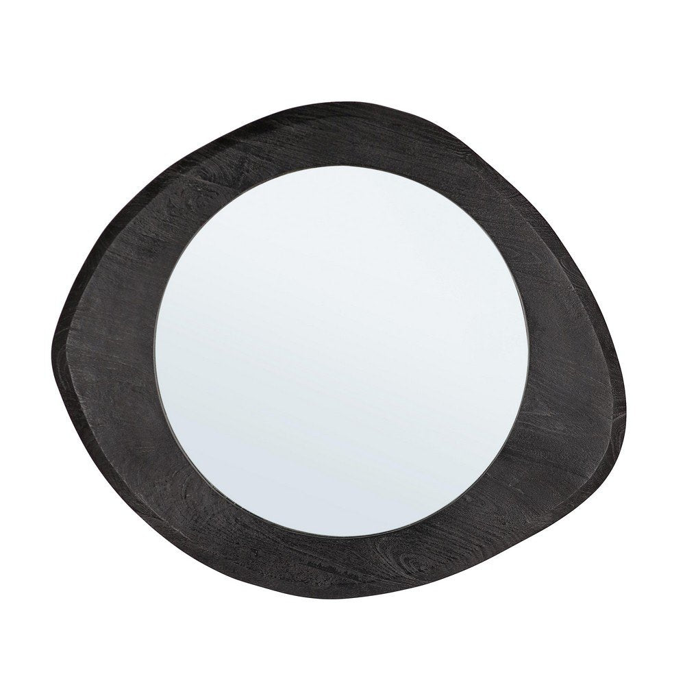 Specchio Legno Marrone Moderno da Parete - PAULINA Dimensione: 70x60, Colore: Nero